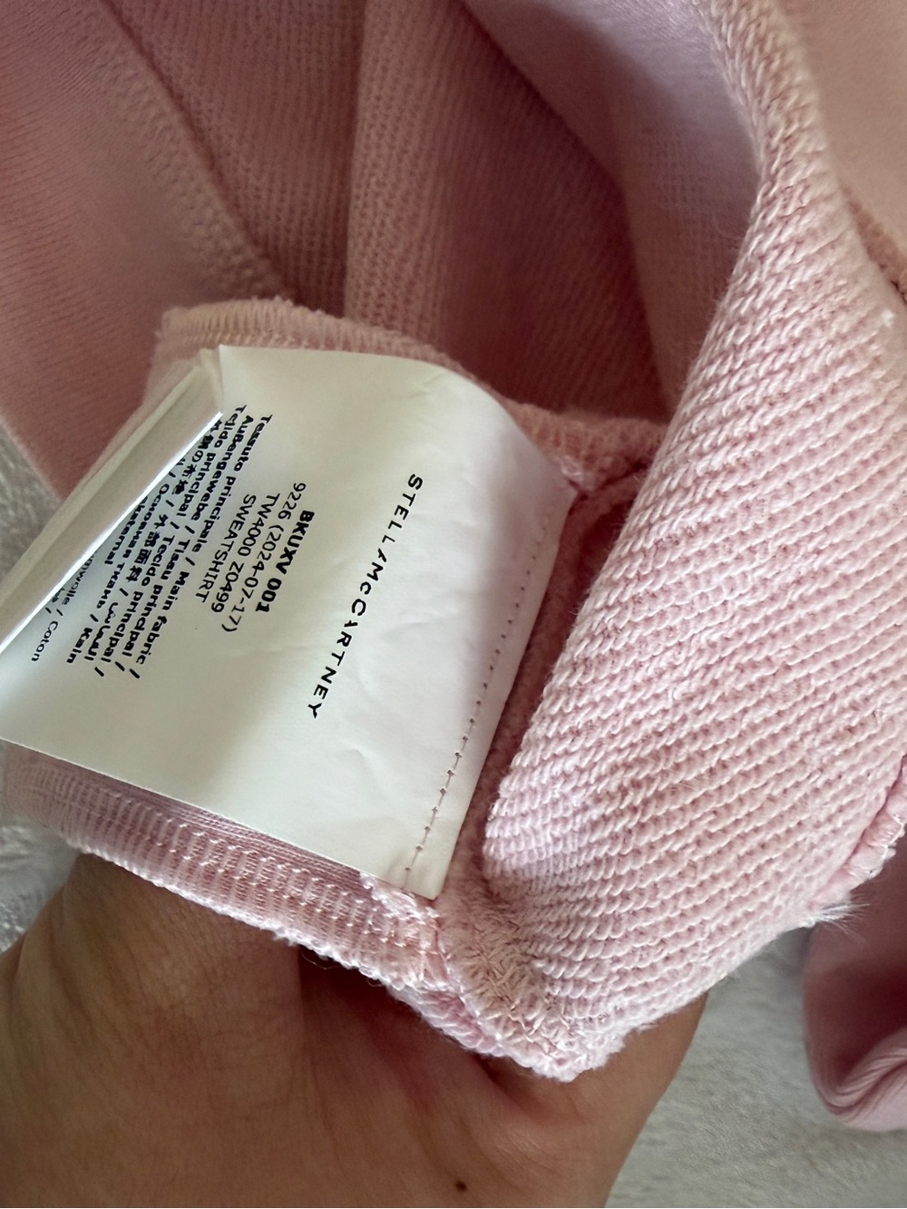 NWOT Stella McCartney Kids - pink letter sweatshirt fleeced inside - 9 Month - Picture 5 of 6